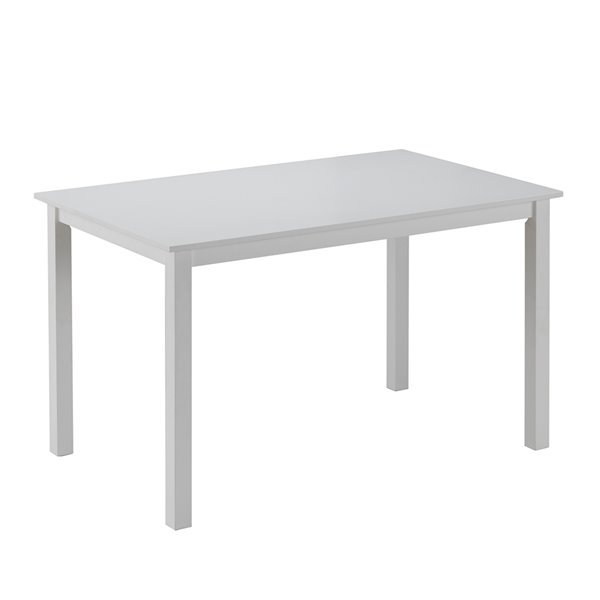 5-Piece Modern Dining Set - White/Grey
