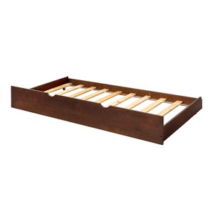 Solid Wood Trundle Bed - Walnut