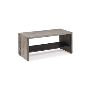 42-in Solid Rustic Reclaimed Wood Entry Bench - Gray