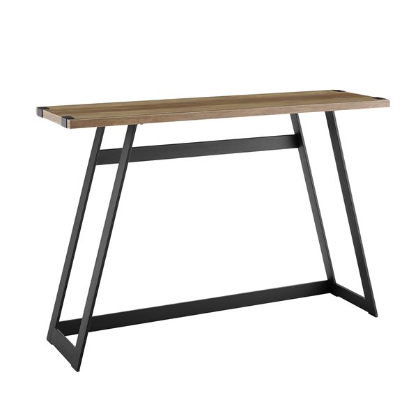 46-in Modern Industrial Entryway Table - Rustic Oak