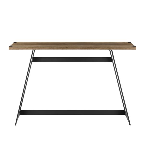 46-in Modern Industrial Entryway Table - Rustic Oak