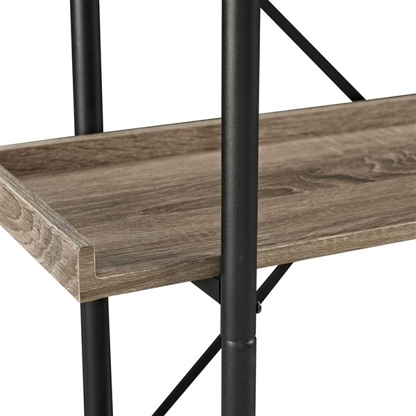 WALKER EDISON 68in Urban Pipe Bookshelf Driftwood LWS68UPAG RONA