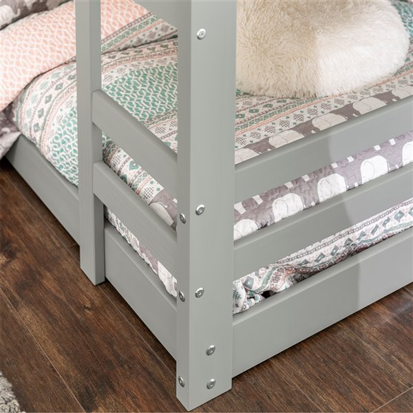 Low Wood Twin Bunk Bed - Grey