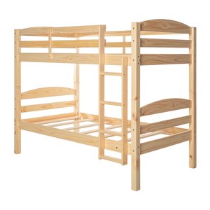 Solid Wood Twin over Twin Bunk Bed - Natural