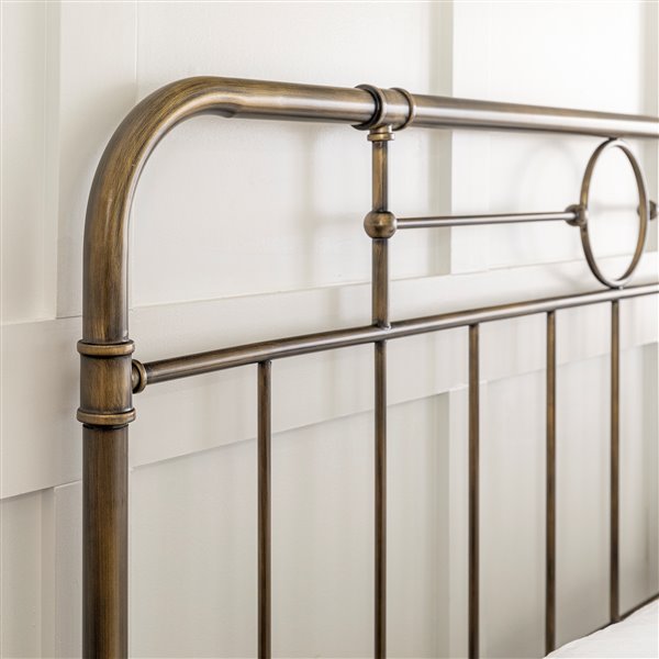 WALKER EDISON King Size Bronze Metal Pipe Bed LWKMPBR | RONA