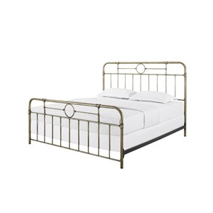 King Size Bronze Metal Pipe Bed