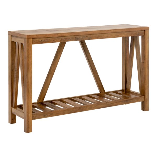 52-in A-Frame Rustic Entry Console Table - Rustic Oak