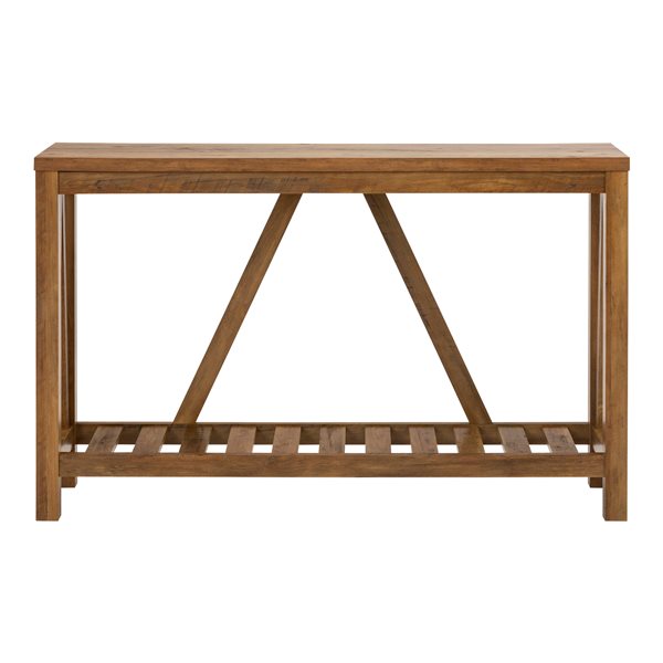 52-in A-Frame Rustic Entry Console Table - Rustic Oak