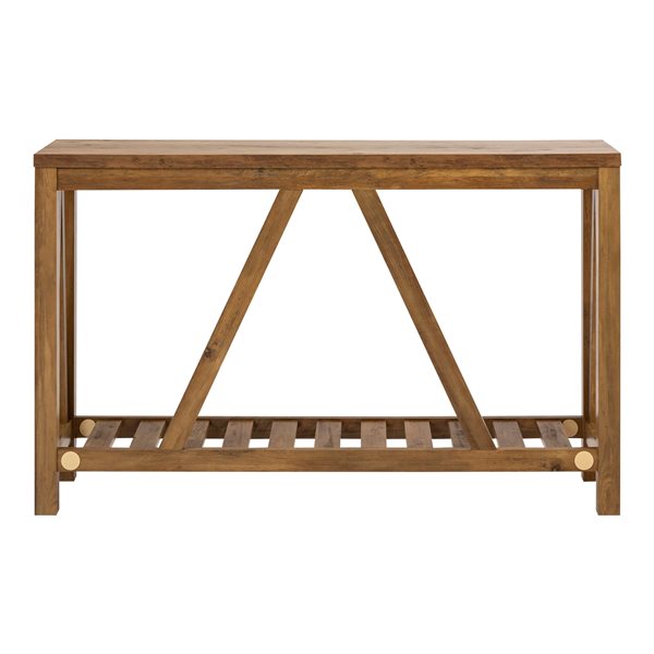 52-in A-Frame Rustic Entry Console Table - Rustic Oak