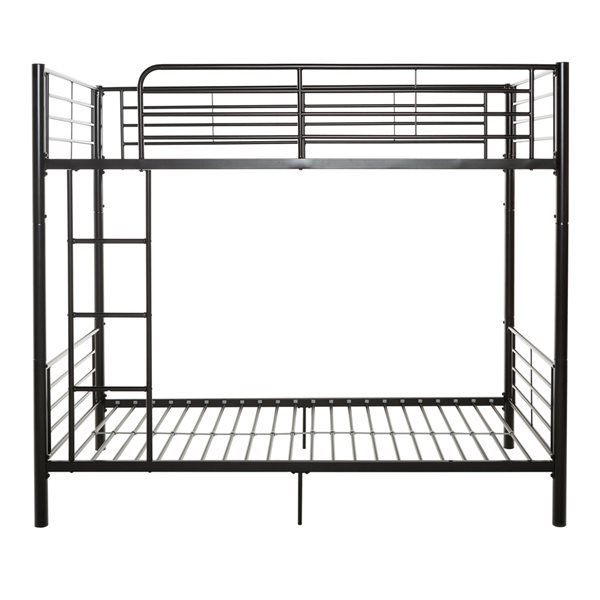 Premium Metal Twin over Twin Bunk Bed - Black