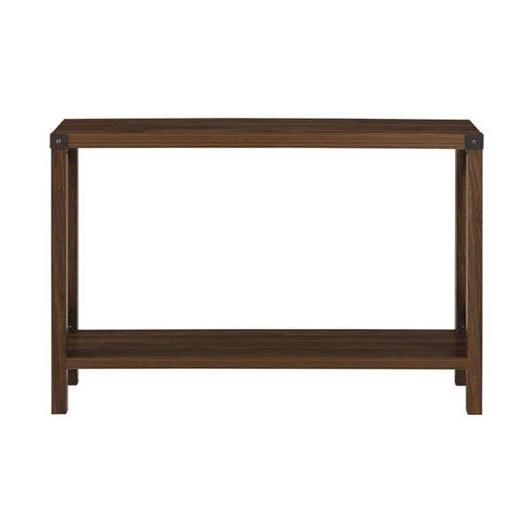 46-in Rustic Farmhouse Entryway Table - Dark Walnut