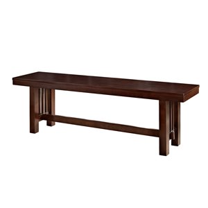 60-in Wood Dining Bench - Cappuccino