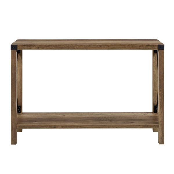 46-in Rustic Farmhouse Entryway Table - Rustic Oak