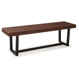 60-in Solid Wood Dining Bench - Mahogany