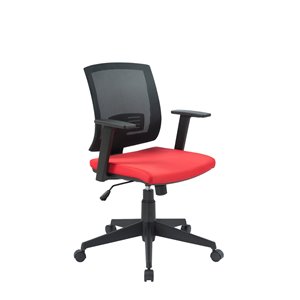 TygerClaw Low-Back Mesh Office Chair - Black/Red