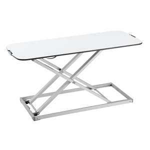 Poste de travail de table TygerClaw, 15,75 po x 31,34 po, blanc