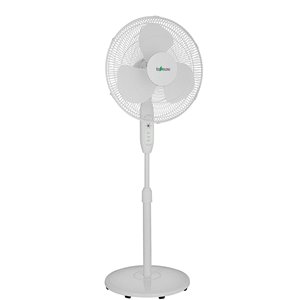 Ventilateur avec télécommande Ecohouzng, 3 vitesses, 16 po, blanc