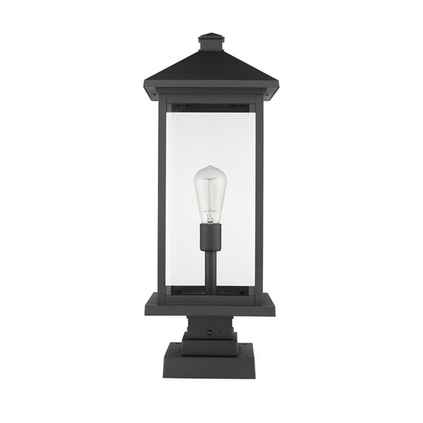 ライト・ランタン WHAT WE WANT GOALSTAND(OAK) Z-Lite Portland 1 Light Outdoor Pier Mounted Fixture - 9.5