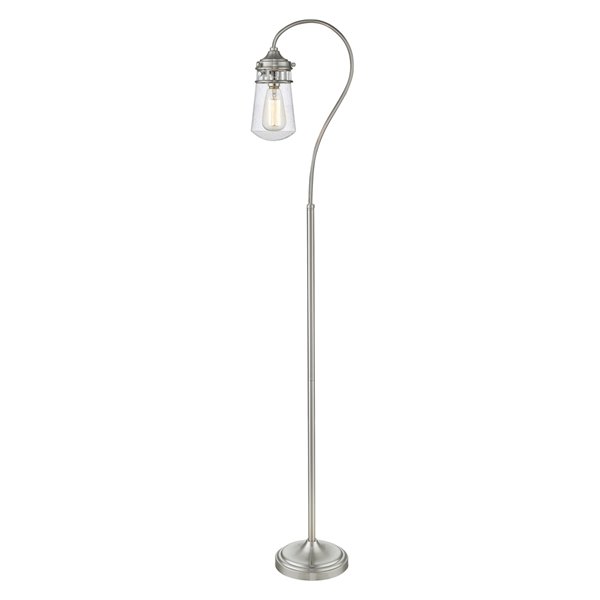 Z-Lite Celeste  1 Light Floor Lamp - 8-in x 58.25-in - Brushed Nickel