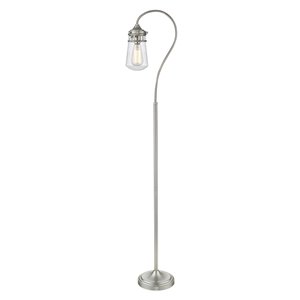 Z-Lite Celeste  1 Light Floor Lamp - 8-in x 58.25-in - Brushed Nickel