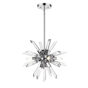 Lustre léger Burst de Z-Lite à 4 lumières, 21 po, chrome