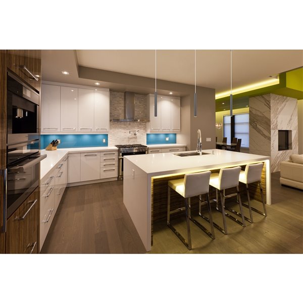 Z-Lite Forest 3 Light Island/Billiard - 46 in x 12 in - Chrome/Pearl Black