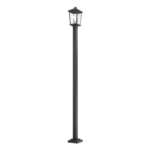 Z-Lite Beacon 2 Light Outdoor Post Mounted Fixture - 9.5-in x 104.5-in ...