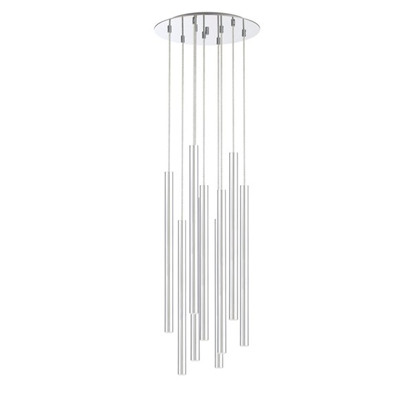 Z-Lite Forest 9 Light Island/Billiard - 16 in x 24 in - Chrome