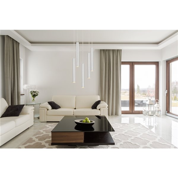 Z-Lite Forest 5 Light Island/Billiard - 13.5 in x 12 in - Chrome