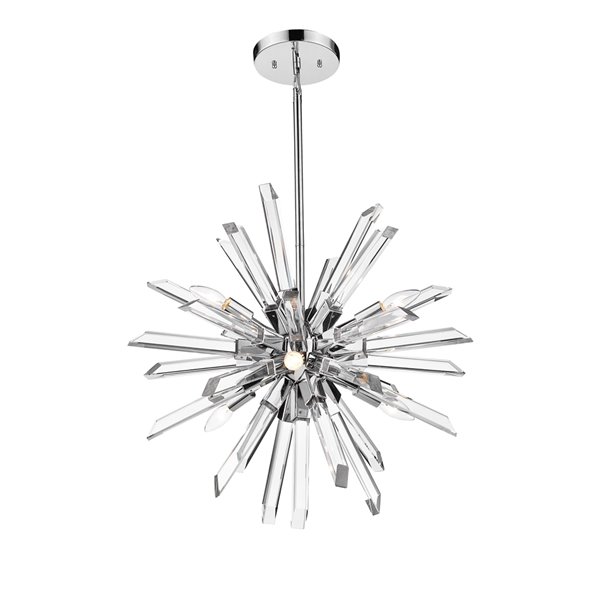 Z-Lite Burst 6 Light Chandelier - 14.75-in - Chrome