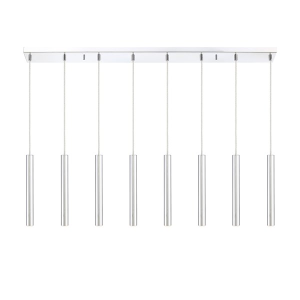 Z-Lite Forest 8 Light Island/Billiard - 44.25 in x 12 in - Chrome