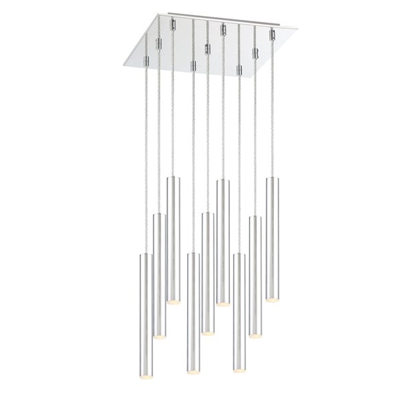 Z-Lite Forest 9 Light Island/Billiard - 14 in x 12 in - Chrome