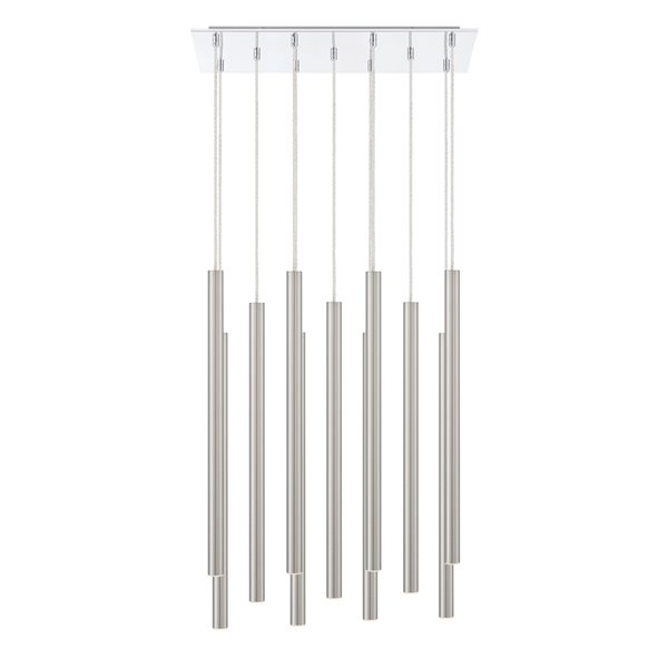 Z-Lite Forest 11 Light Island/Billiard - 24 in x 24 in - Chrome/Brushed Nickel