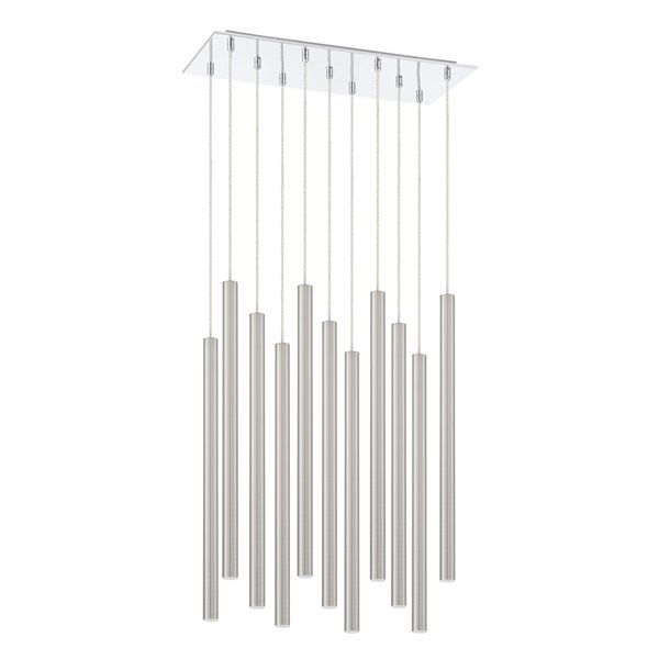 Z-Lite Forest 11 Light Island/Billiard - 24 in x 24 in - Chrome/Brushed Nickel