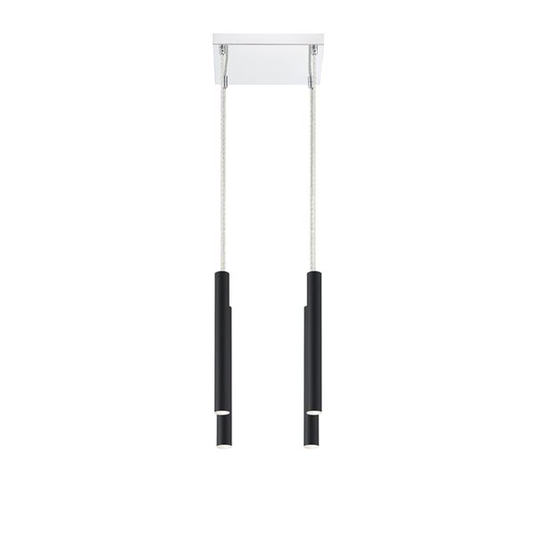 Z-Lite Forest 4 Light Island/Billiard - 9.5 in x 12 in - Chrome/Matte Black