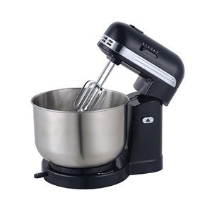 Brentwood 5-Speed + Turbo Stand Mixer - Stainless Steel Mixing Bowl - Black