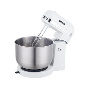 Brentwood 5-Speed + Turbo Stand Mixer - Stainless Steel Bowl - Blanc