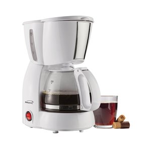 Brentwood 4 Cup Coffee Maker - Warming plate and reusable filter - White