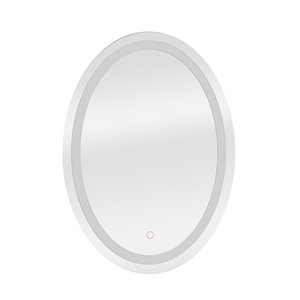 Dyconn Edison LED Wall-Mounted Backlit Vanity Mirror - Oval - 25-in x 35-in