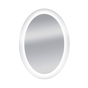 Dyconn Royal LED Wall-Mounted Backlit Vanity Mirror - Oval 18-in x 24-in
