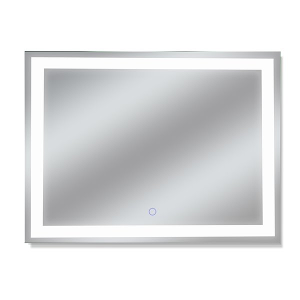 Dyconn Faucet Edison 48-in x 36-in Rectangular Tri-Colour LED Mirror