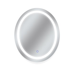 Dyconn Faucet Edison Tri-Colour LED Bathroom Mirror - Oval - 30-in x 36-in