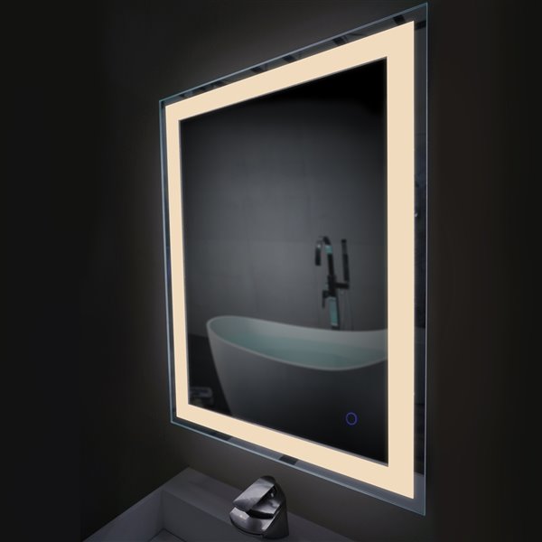 Dyconn Faucet Edison Tri-Colour LED Mirror - Rectangular - 30-in x 36-in