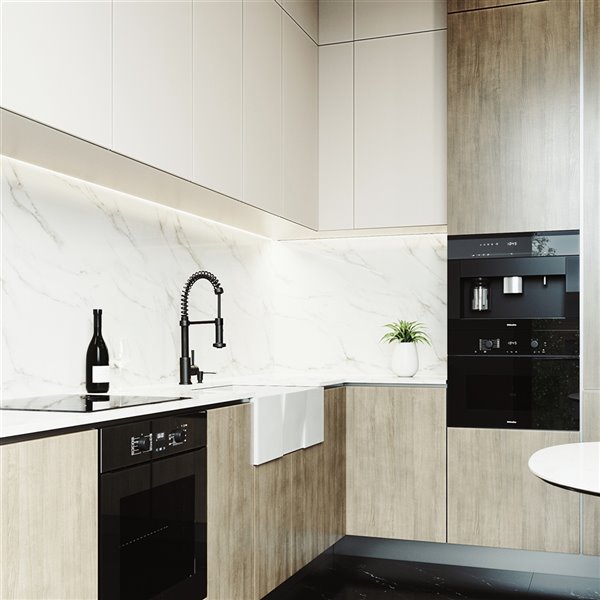 VIGO Farmhouse Kitchen Sink 30" in Matte White with Drain