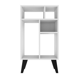 Manhattan Comfort Warren Low Bookcase - 18.7-in x 33.46-in - White and Black