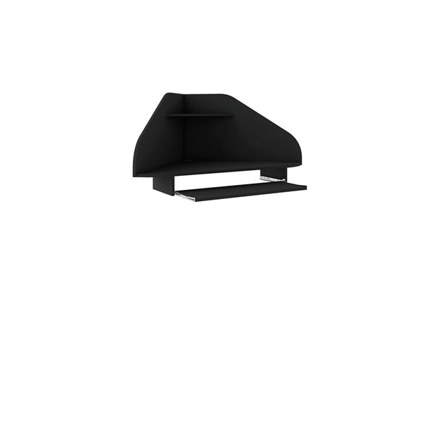 Manhattan Comfort Bradley Floating Corner Desk - 43.98-in - Black