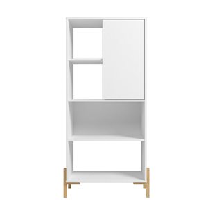 Manhattan Comfort Bowery Bookcase - 28.54-in x 60.43-in - White and Oak