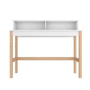 Manhattan Comfort Bowery Desk - 47.24-in - White and Oak