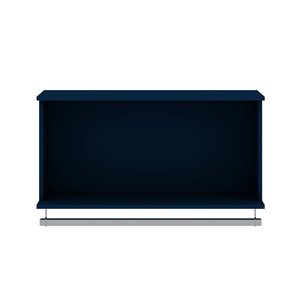 Manhattan Comfort Rockefeller Floating Hanging Closet - 35.24-in - Midnight Blue