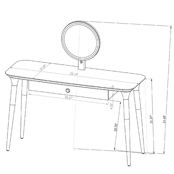 Makeup Vanity Table Dimensions Vanity Ideas
